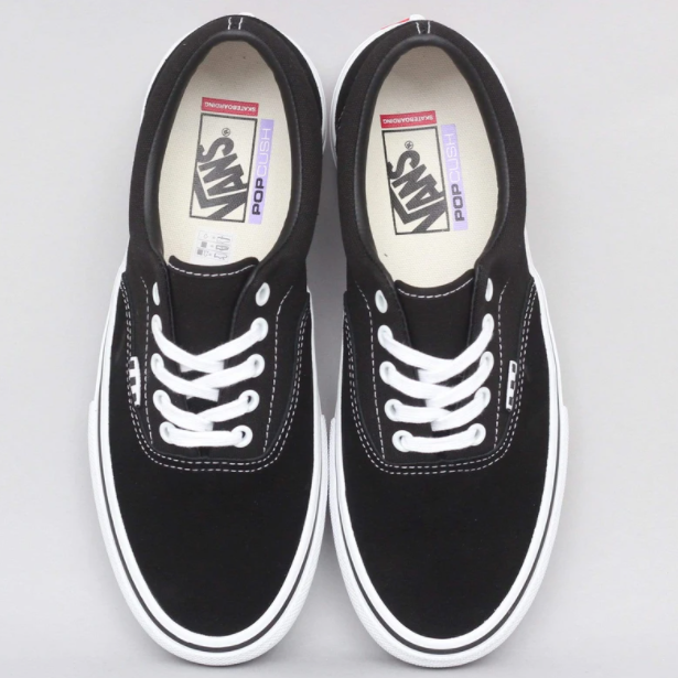 Vans era pro hot sale black white white