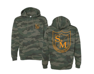 S&M 2 shield camo pullover  hoody