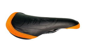 S&M Thin Embossed Seat Black/Orange