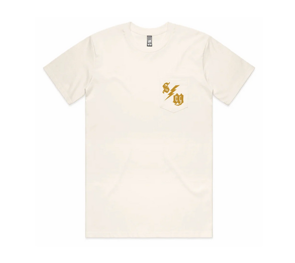 S&M Bolt pocket t shirt Bone