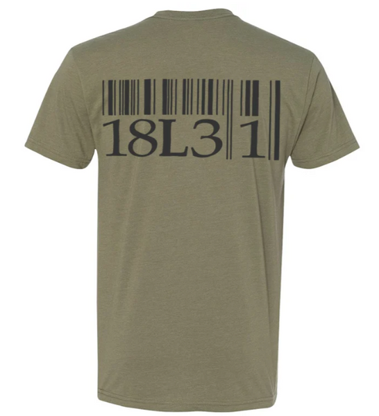 Terrible one barcode t shirt olive