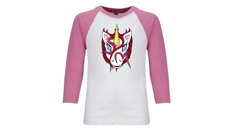 S&M Kids Unicorn Baseball 3/4 Raglan Top