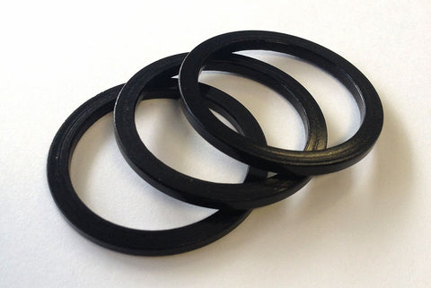 S&M Headset Spacer Kit 3 Pack of 2.5mm Black
