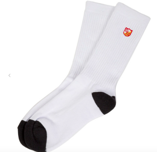 S&M block socks white