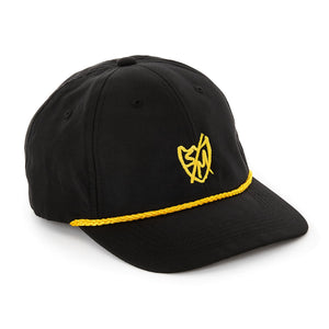 S&M Gold Rope Dad Hat Black With Sharpie Shield