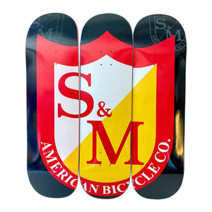 S&M Big shield 3 deck set skateboard decks