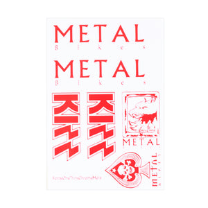 Metal 2019 Kizz Sticker Sheet Silver/Red