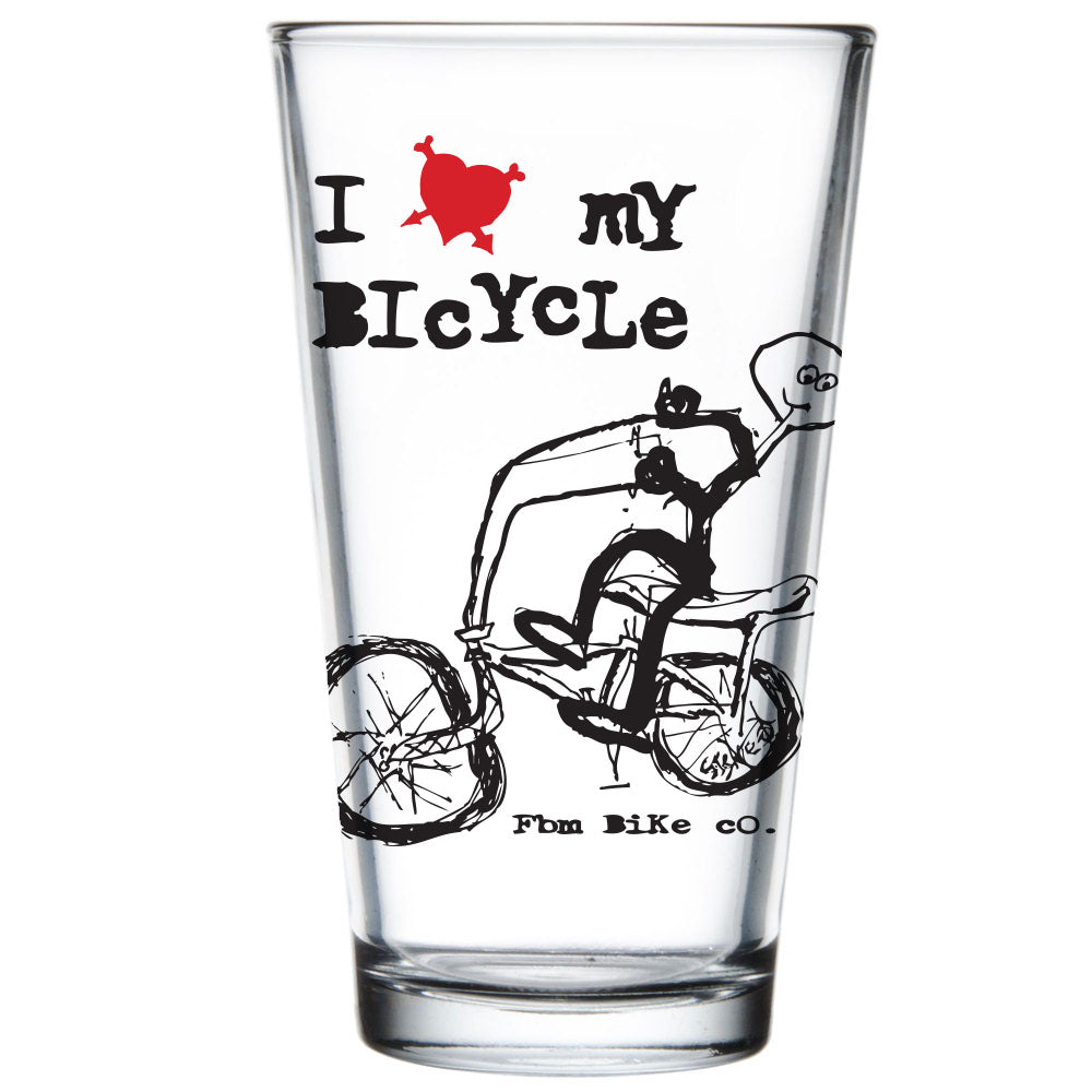 FBM I Love My Bicycle Pint Glass
