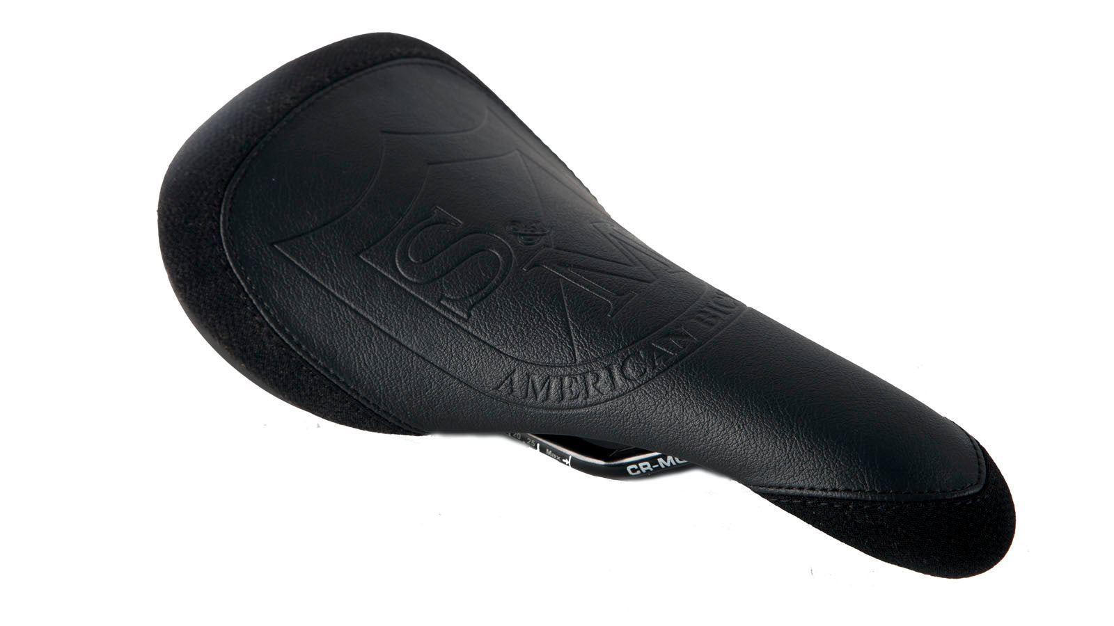 S&M Shield Railed Seat Leather Black