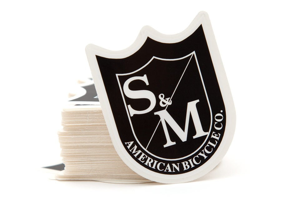 S&M Small Shield Stickers Red/Yellow (100 Pack)