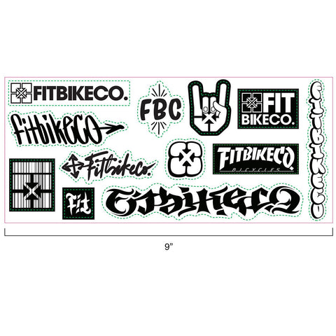 FIT B&W Sticker Sheet 4" X 9