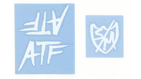 S&M ATF Frame Decal Sticker Set White